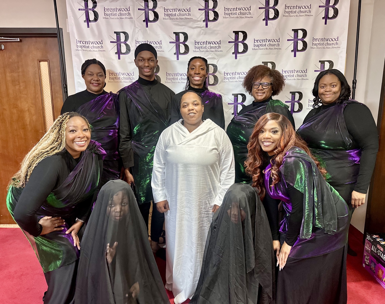 Members of Prophecy in Motion together backstage